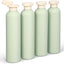 Botellas viaje 8.8oz plástico a prueba fugas recargables 4uds verde
