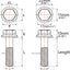Tornillo hexagonal Ti M10x60mm paso 1.25