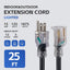 Cable extensión negro 25ft 12AWG 3 clavijas resistente agua