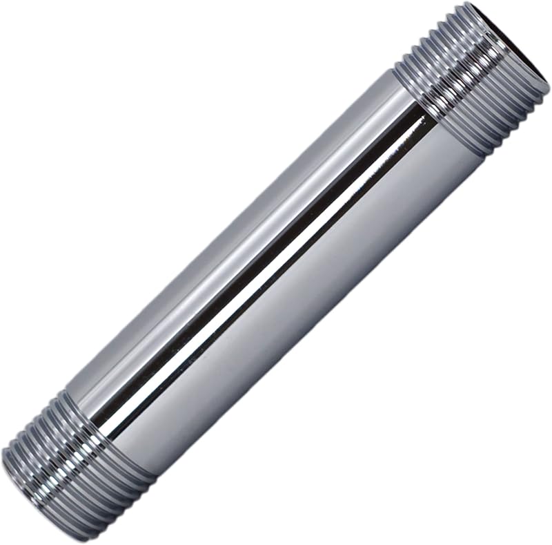 Boquilla tubo latón IPS ½x4 pulg cromo pack 25