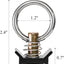 12 Anillos Amarre Riel L Acero Inox Reutilizables