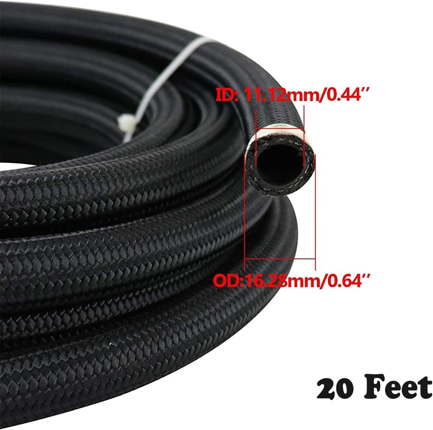 Kit manguera combustible 20ft acero inox 10