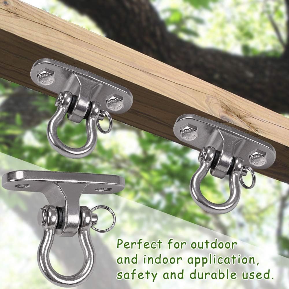 Colgador columpio acero inox 304 1800lb para patio hamaca