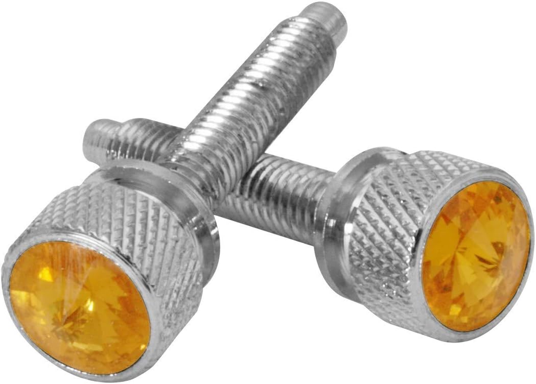 Tornillo cromado con cristal ámbar para tablero Kenworth