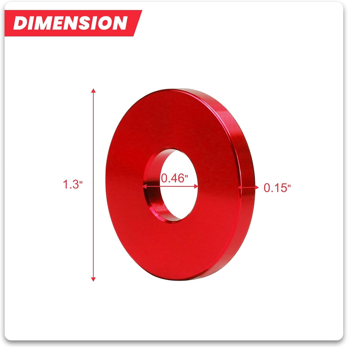 Anillo espaciador aluminio rojo comp Harley