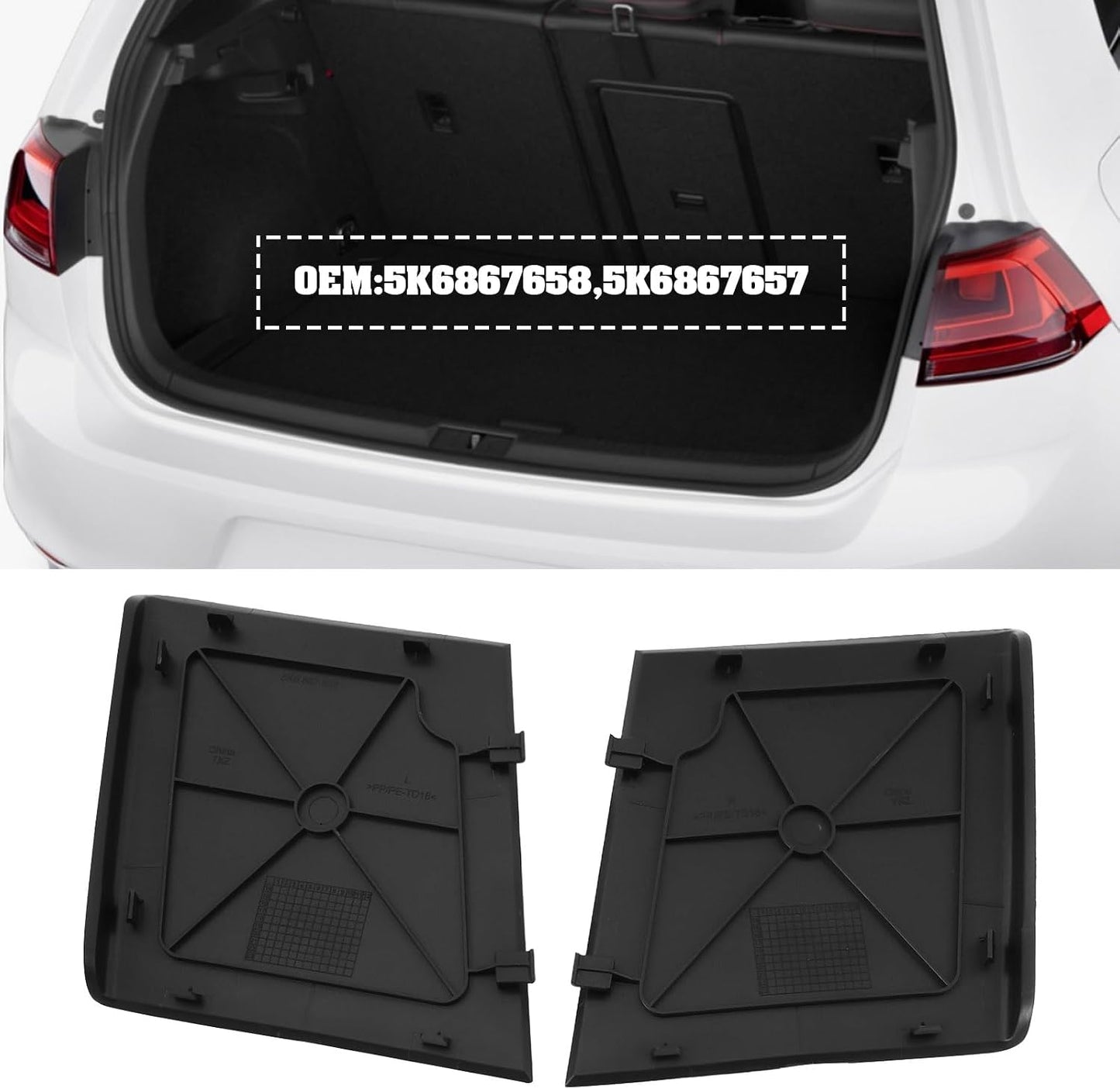 2 Pzas Cubierta Maletero VW Golf MK6 08-13
