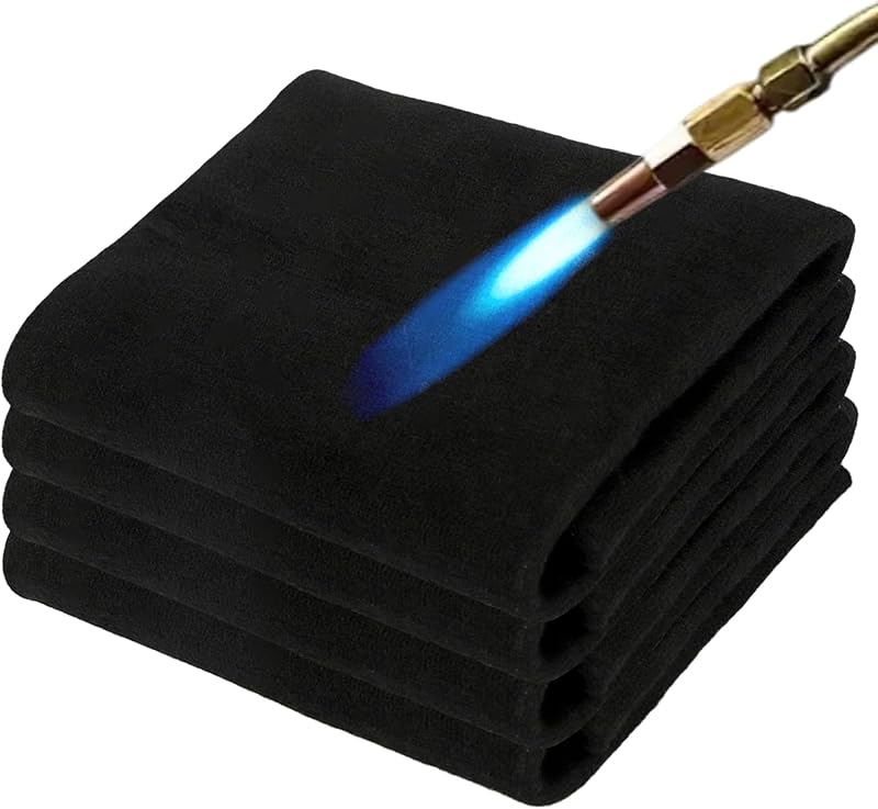 4 Mantas Fieltro Carbono 20x24pulg Resistentes Calor
