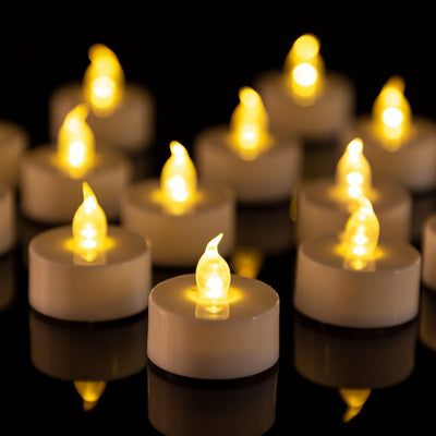 Velas LED parpadeantes 100 pzas color amarillo 200h