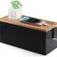 Caja organizadora cables madera 2 ranuras para escritorio