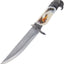 Cuchillo caza 13pulg con vaina decorativa y mango animal