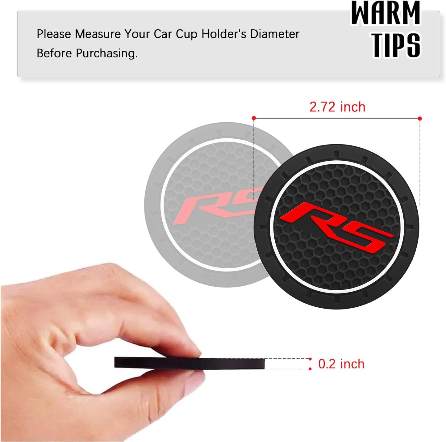 2 Posavasos Coche 2.75" Comp Chevy Camaro RS