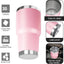 Vaso acero inox 30oz con tapa y pajilla térmico rosa