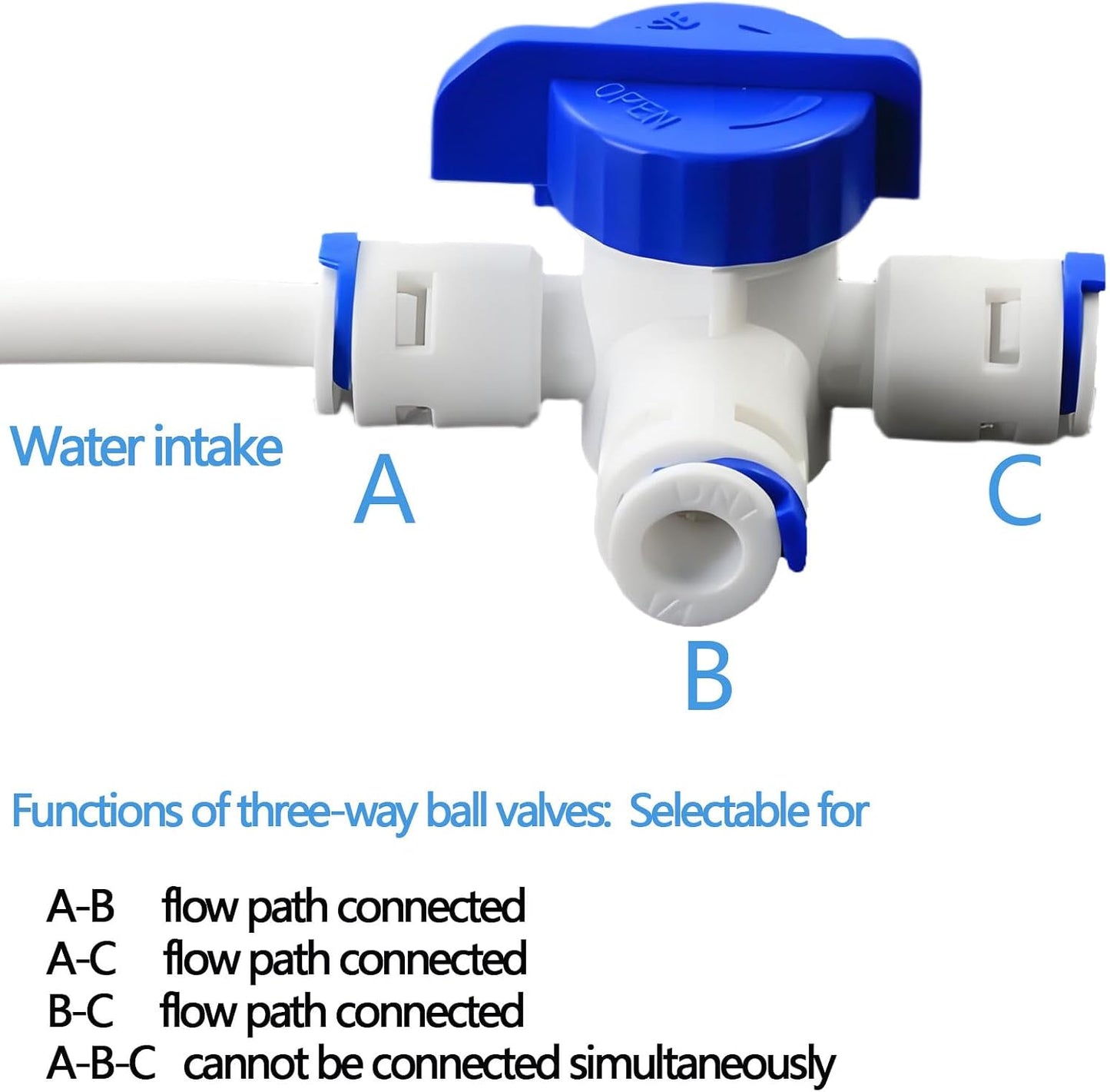 2 Adaptadores Filtro Agua 1/4pulg Con Interruptor 3 Vías