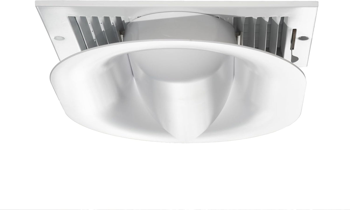 Deflector ventilación HVAC plástico ajustable blanco