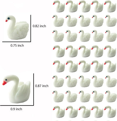 100 Pzas Mini Cisnes Jardín Musgo Terrario Manualidades