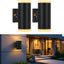Lámpara pared exterior aluminio antioxidante pack 2