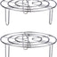 Estante vapor 2 Pzas acero inox con soporte
