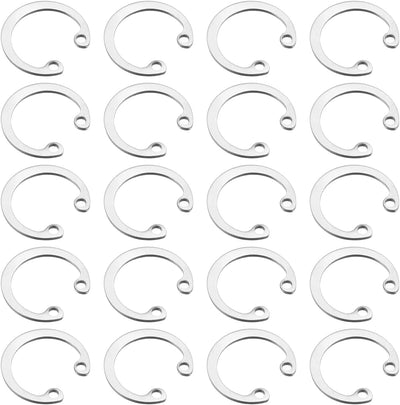20 Pzas Anillo Retención Interno 19mm Acero Inox 304 Tono Plata