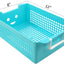 Cesta plástico con asas set 3 12x8x4"