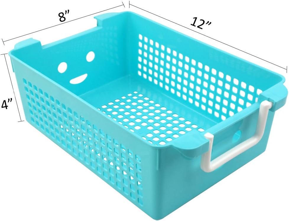 Cesta plástico con asas set 3 12x8x4"