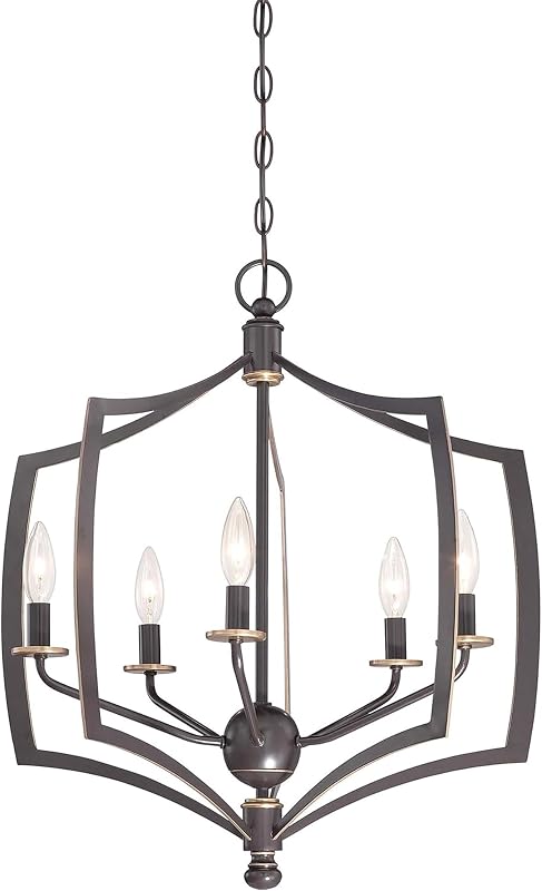 Candelabro Middletown 5 luces 23pulg alto bronce dorado