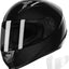 Casco motocicleta DOT negro grande cara completa visera