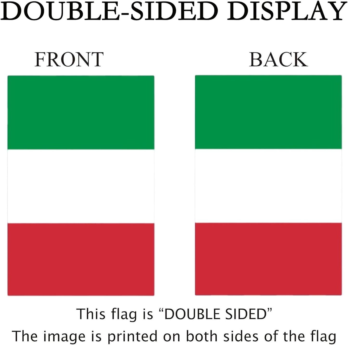 Banderas jardín Italia 12x18pulg doble cara resistente