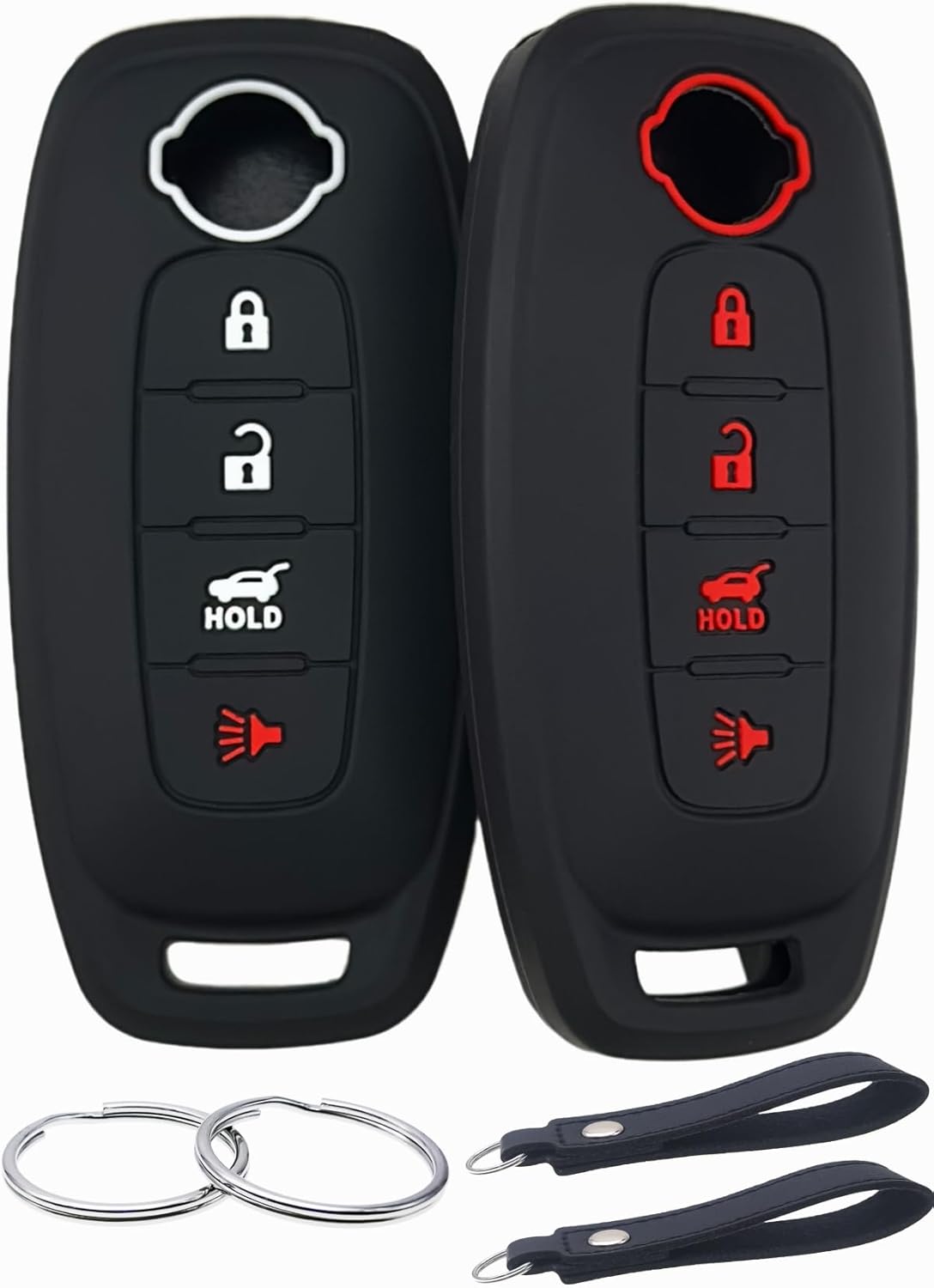 Funda silicona llavero comp Nissan 2023-26 4 botones negro