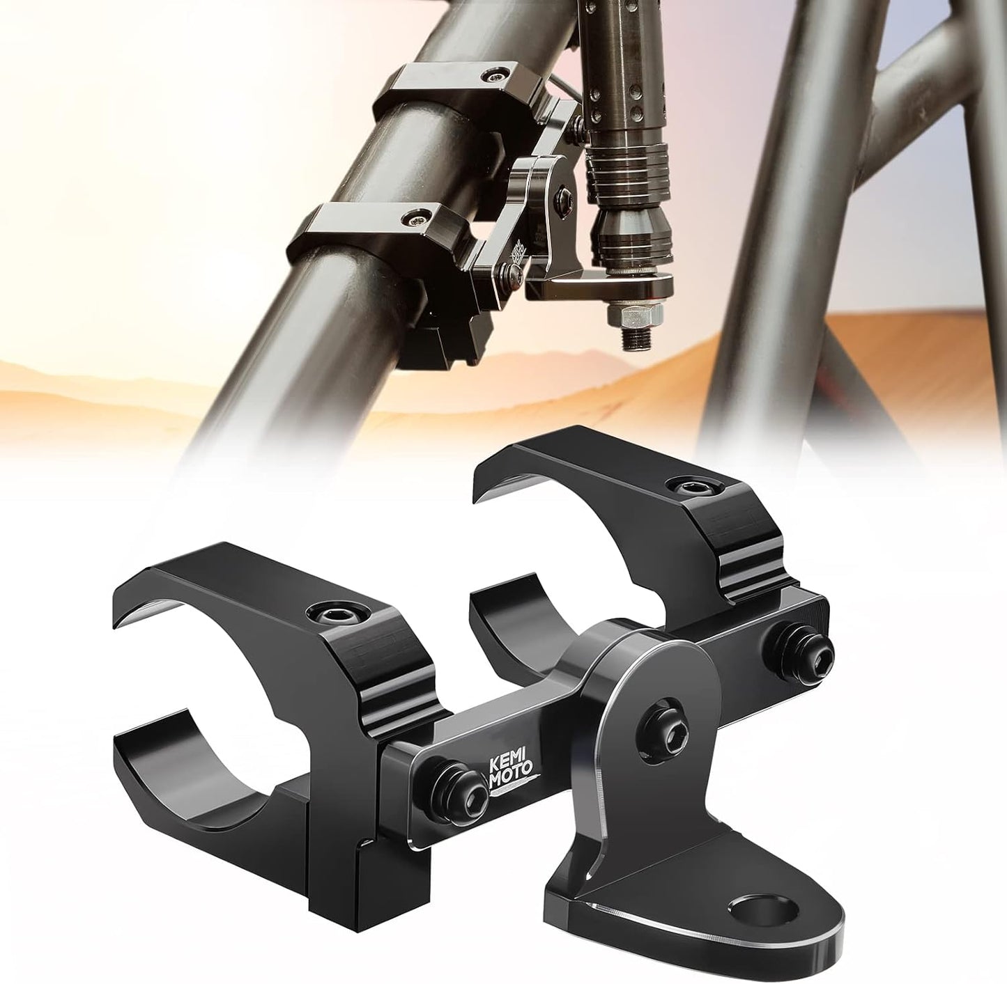 Soporte látigo UTV aluminio abrazaderas dobles 1.5-2 comp