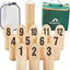 Set lanzamiento madera bloques numerados estuche transporte