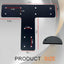 Soporte poste T 4 Pzas placa madera 12x10"