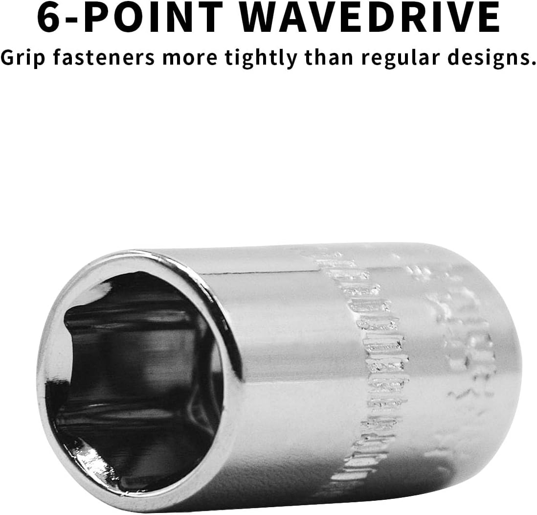 Set 20 Pzas Llaves Vaso 6 Ptos 1/4pulg 0.394pulg