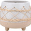 Maceta Cerámica 8" Estilo Mid-Century con Drenaje