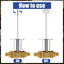 2 Llaves universales válvula gas chimenea 1/4 y 5/16"