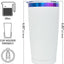 Vaso acero inox 20oz con tapa y pajita térmico doble pared