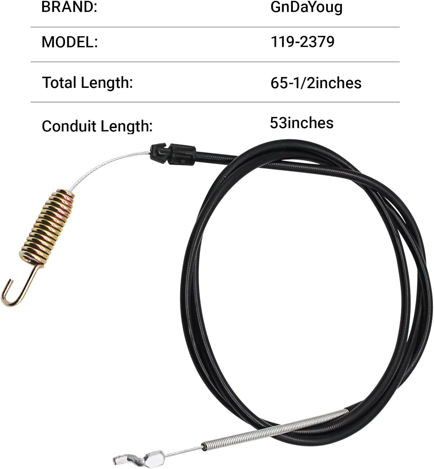 Cable control tracción repuesto cortadora Toro 22"