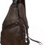 Bolso bandolera cuero hombre impermeable con USB Café Oscuro