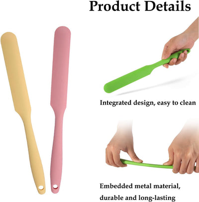 10 Espátulas Silicona Antiadherentes para Hornear y Cocina