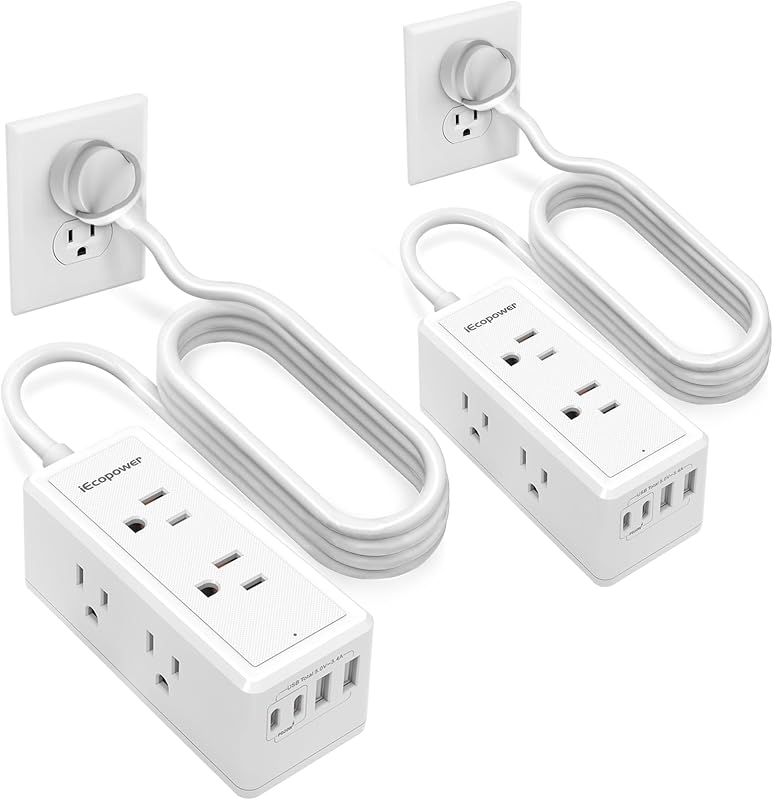 Regleta sobretensión 10" 6 tomas 4 USB-C 1250W