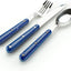 Set 12 cubiertos camping color azul