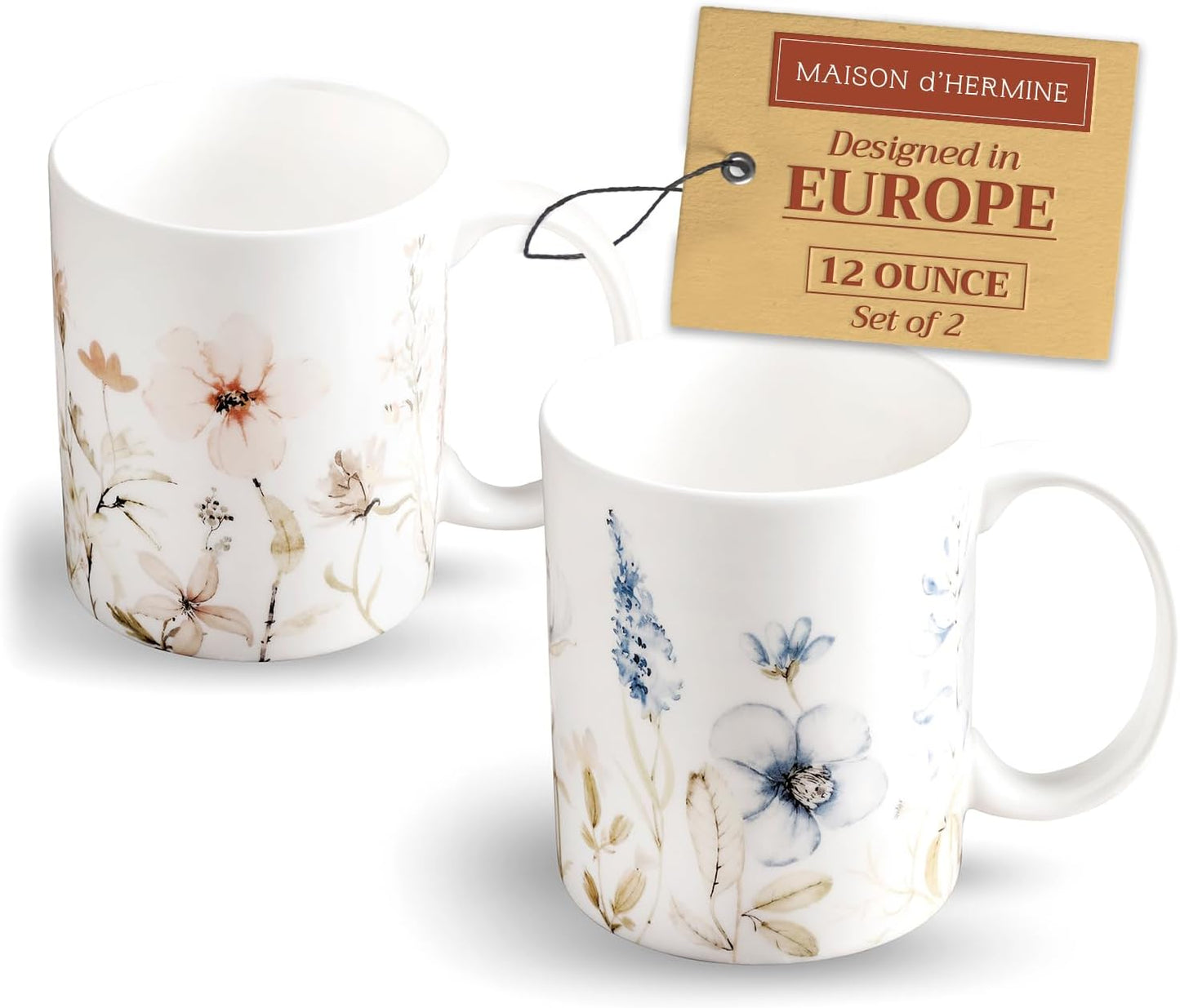 Taza café porcelana hueso set 2 bebidas calientes