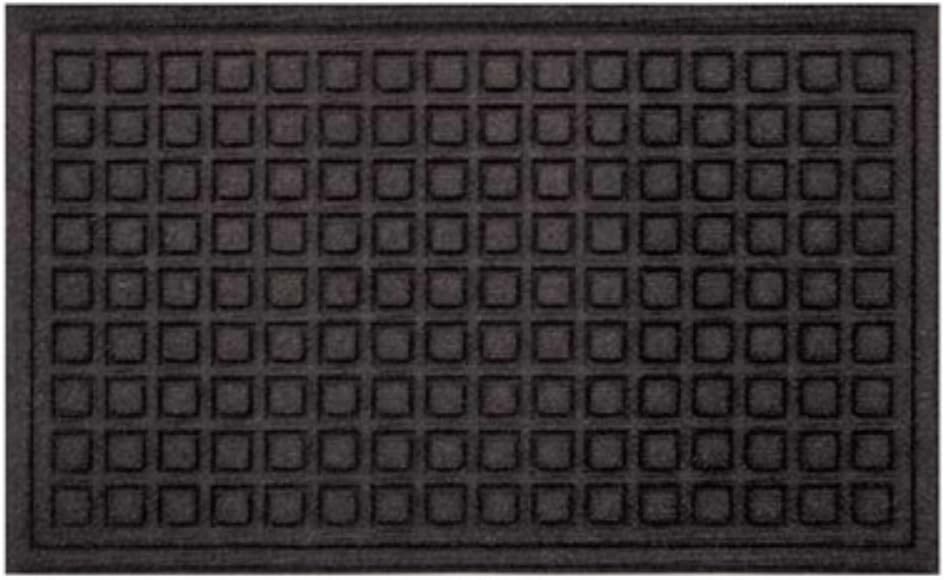 Tapete puerta entrada bloques tejido Onyx