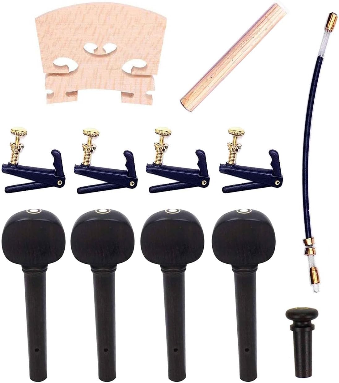 Kit 12 piezas afinadores violín clavijas poste sonido