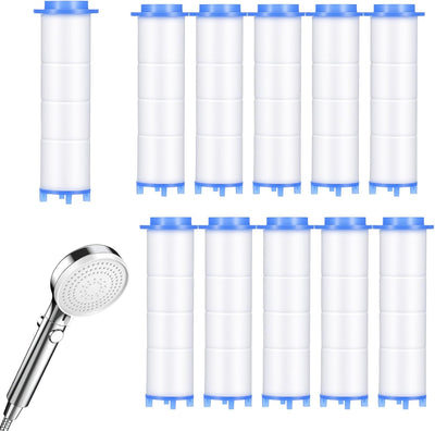 10 Pzas Filtro Cabezal Ducha Algodón PP 3x1pulg