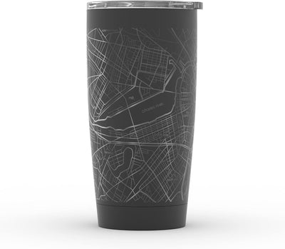 Vaso térmico acero inox grabado mapa Boston 20oz negro