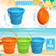 Kit cubos colapsables arena niños multiusos