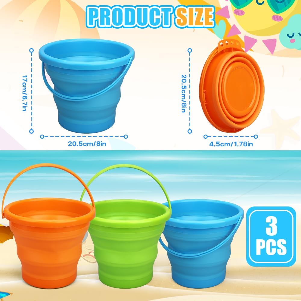 Kit cubos colapsables arena niños multiusos