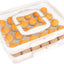 Recipientes huevos 2 Pzas plástico transparente 48 huevos apilable