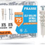 Kit anclajes para yeso 30 pzas #8 x 1-1/4"