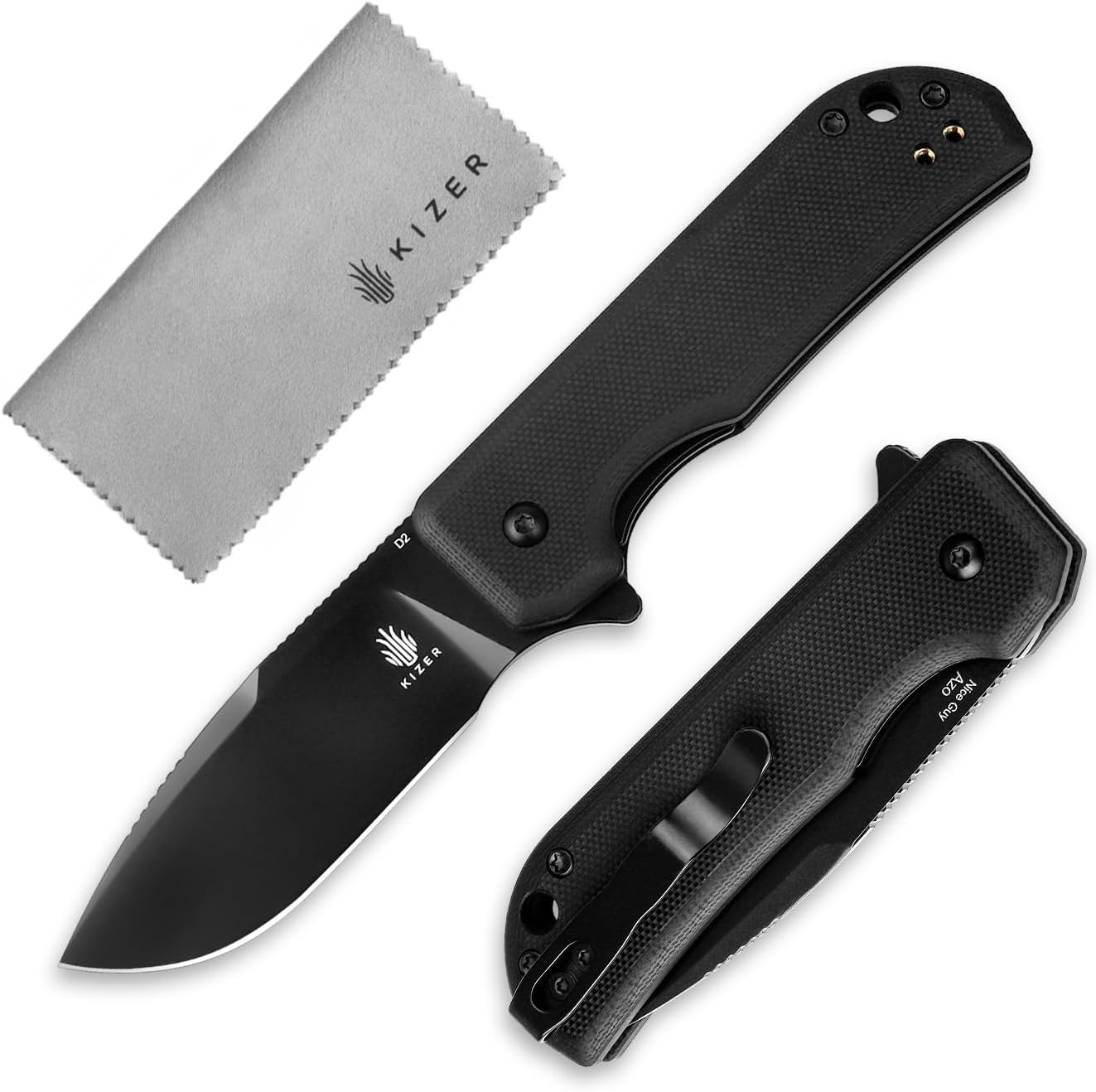 Cuchillo plegable EDC acero D2 mango G10 2.84pulg